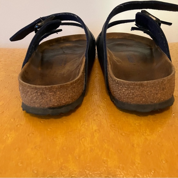 Birkenstock Arizona Size EU 41 US L10 M8 Blue Slide Sandals Soft Footbed - Picture 10 of 14